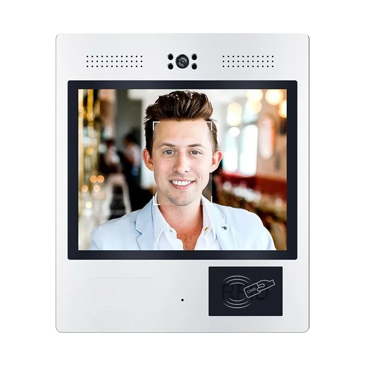 7 8 10 12 Inch Wall Mount POE Powered Smart Home Door Video Access Intercom System With Android OS RFID NFC