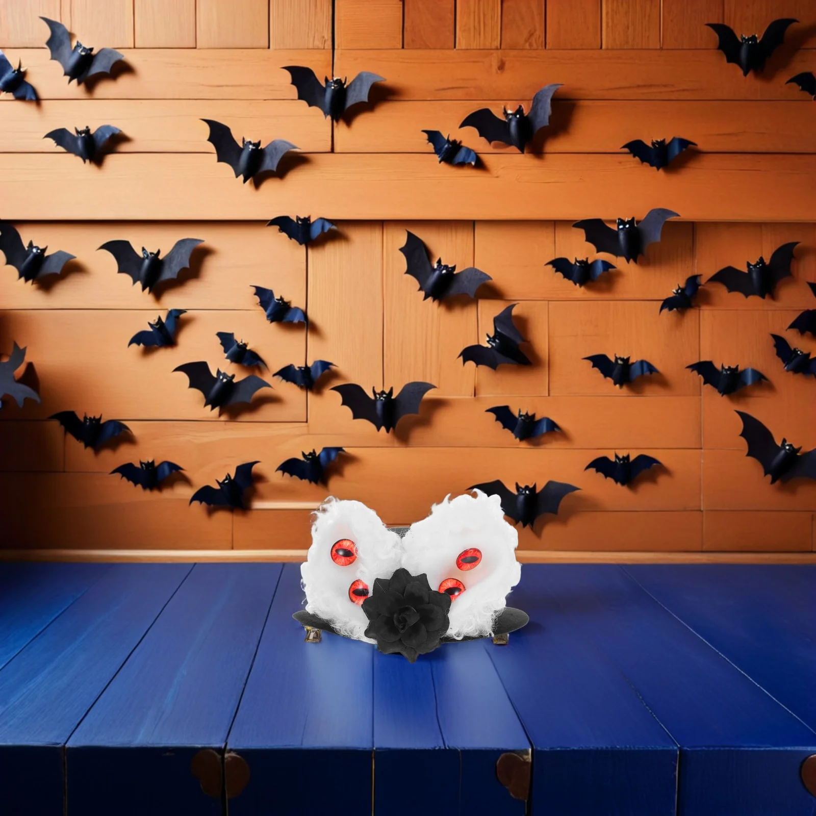 القوطية آذان الأرنب باريت قبعة صغيرة خمر مقلة العين مشبك شعر هالوين إكسسوارات الشعر زي للأطفال الفتيات