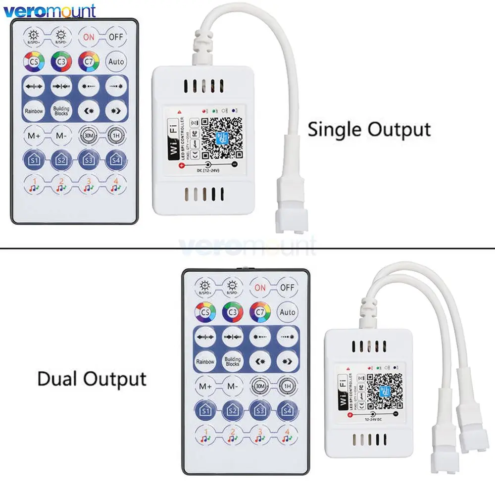 Magic Home Pro WiFi Pixel LED Contrôleur, Alexa, Google Home, Télécommande vocale pour DC 12V, 24V, Adressable WS2811, Bande RVB