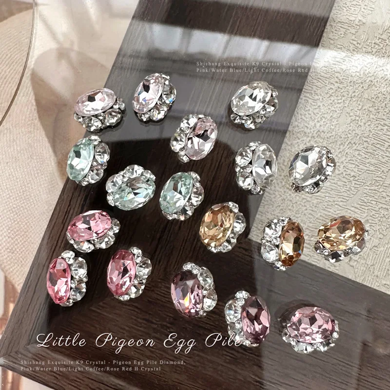 Breloques en strass pour ongles, 5 pièces, bijoux en cristal pour Nail Art, nouveau petit diamant complet, 2025