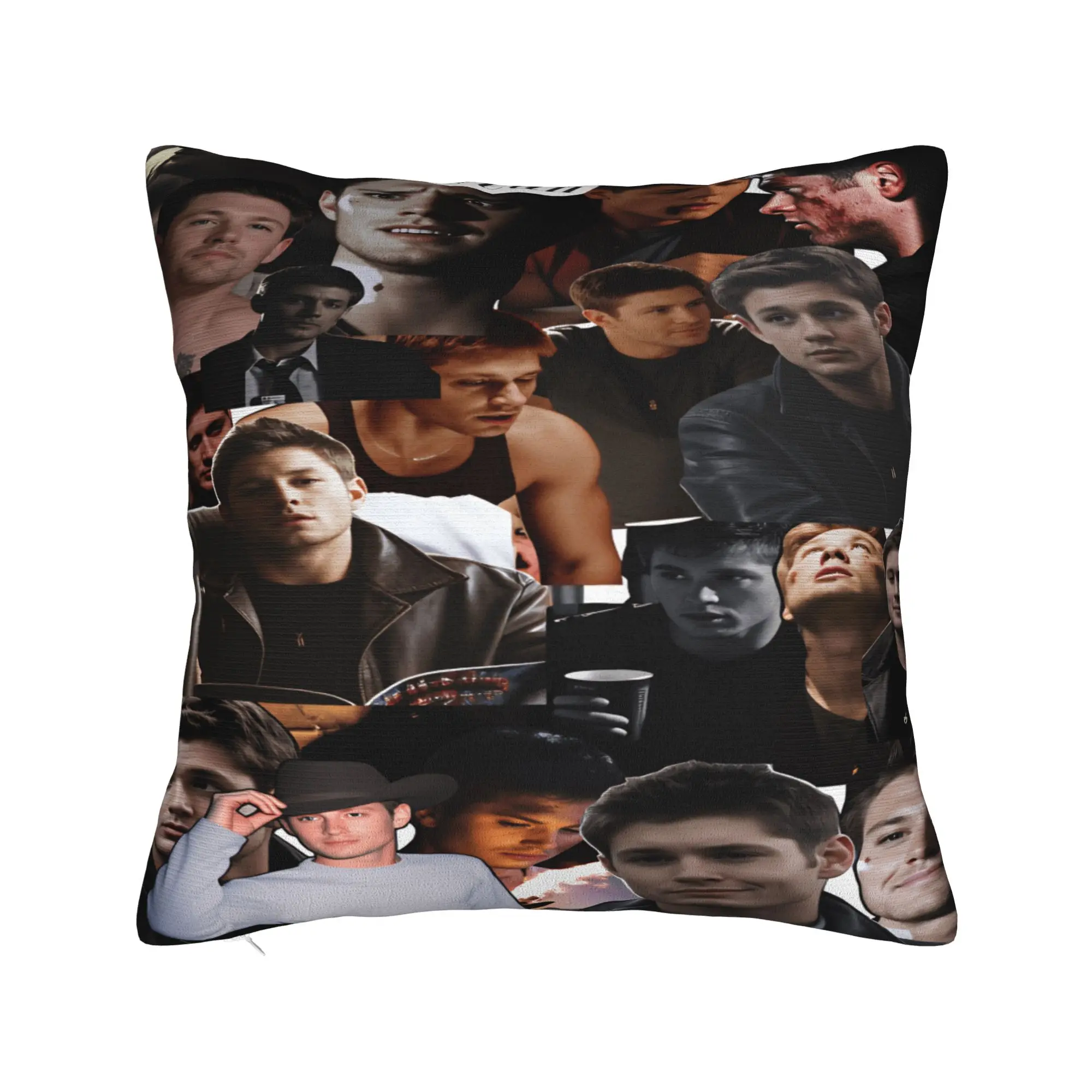 Sam Winchester Supernatural Collage Printed Pillow Cover  Comfy Cushion Cover Vintage Pillow Case For Chair Sofa Home Decor