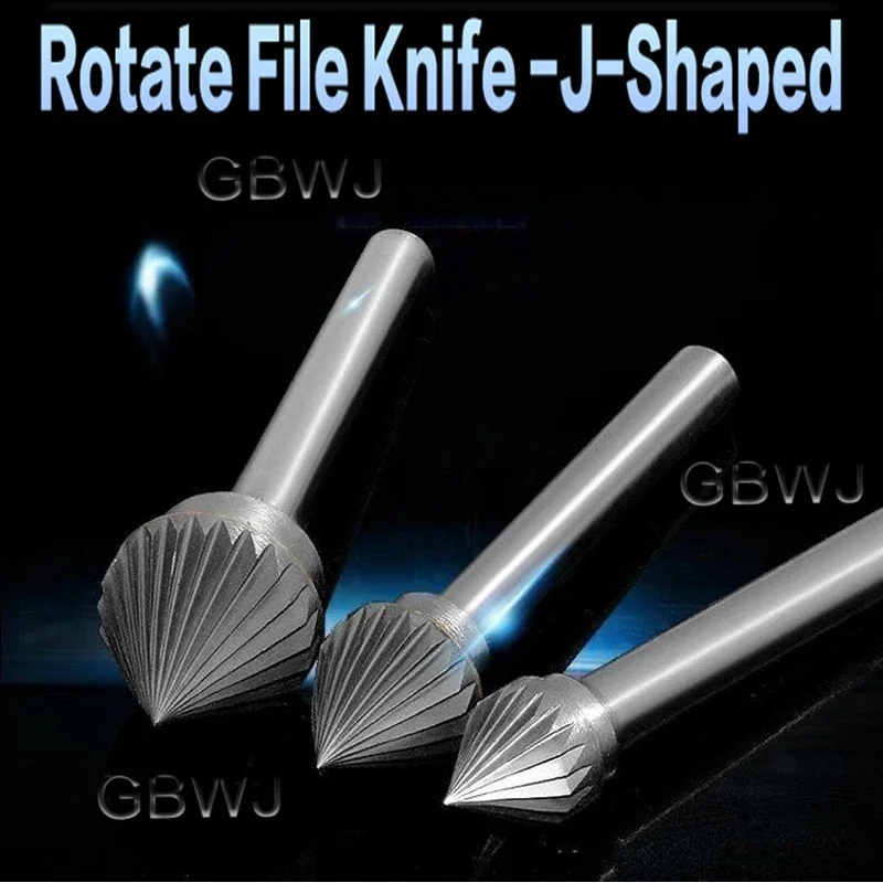 

Alloy Rotary File Knife J-Type 60 Degree Conical Milling Cutter Hard Tungsten Steel Hard Polishing Head File Knife