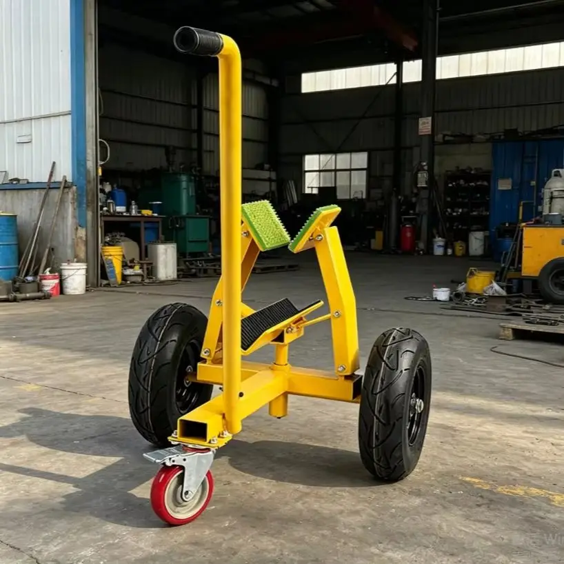 Self Locking Hand Cart for Granite Marble Slab Heavy Duty 2 4 Wheel Panel Transporter for Stone Moving