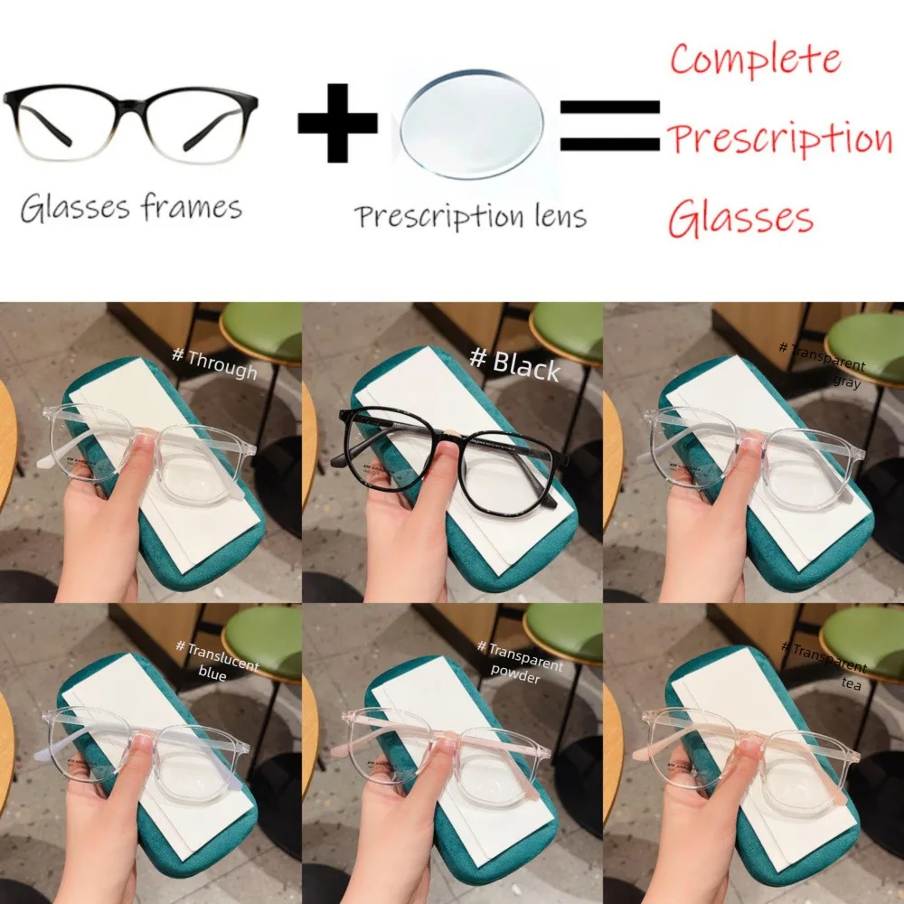 

2025 prescription glasses New Fashionable Ultra Light Akoma Polygonal Transparent Eyeframe Danyang Korean Edition Small Face