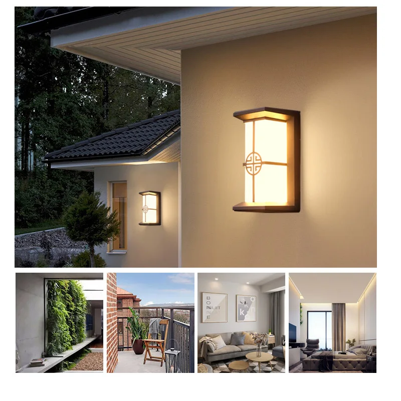 Europe design led wall lamp outdoor garden yard scenery wall sconce light AC110V AC220V with warm white 3000K white 6000K