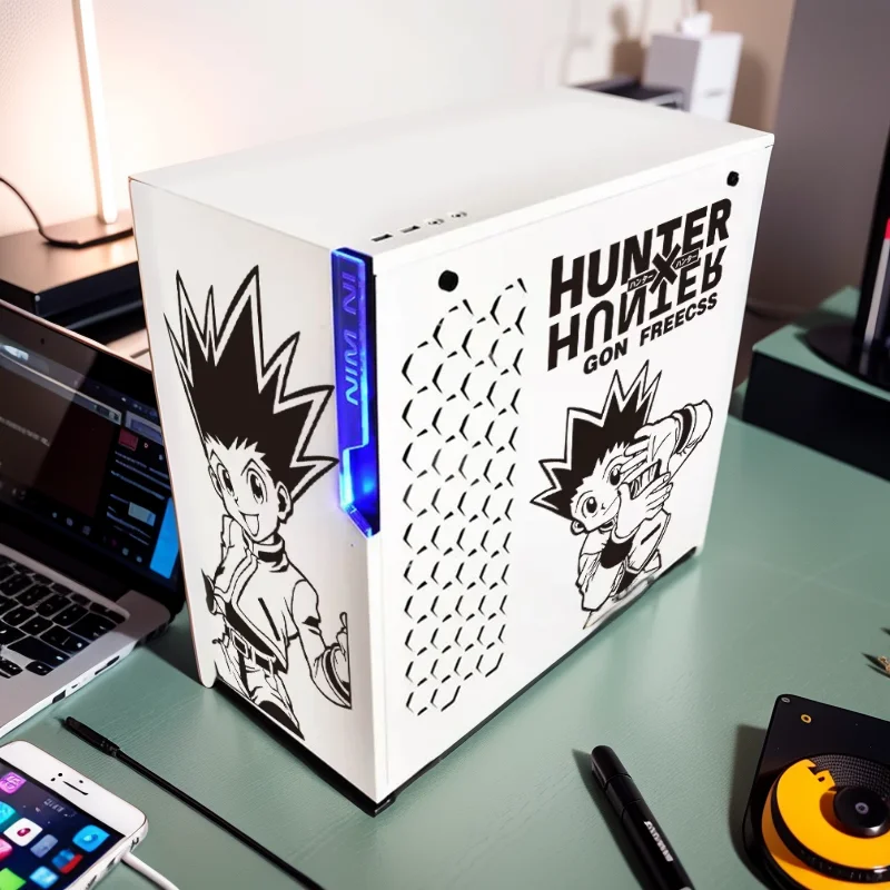 Hunter × Hunter Anime Stickers for PC Case,Personality Graffiti Decor Decals for Computer Chassis Skin,Easy Removable Waterproof