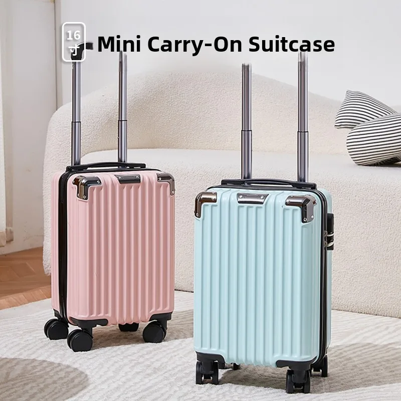 

Small Lightweight 6 Inch Carry-On Suitcase for Women And Men with Combination Lo And Four-Wheel Rotation Children's Pull Box