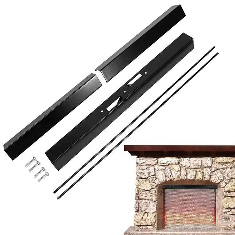 

Fireplace Valance Rods Coated Sturdy Steel Rods For Fireplace Spark Screens Atmosphere Accessories For Fireplace Hotel Bars