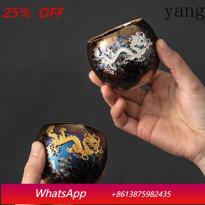 

Tea cup single cup kiln change Jianzhan oil drop Tianmu colorful gold small teacup tea set ceramic home master cup tea bowl