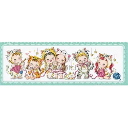 G158 Stich Cross Stitch Kits Craft Packages Cotton Fabric Floss Counted New Designs Needlework Embroidery Cross-Stitching