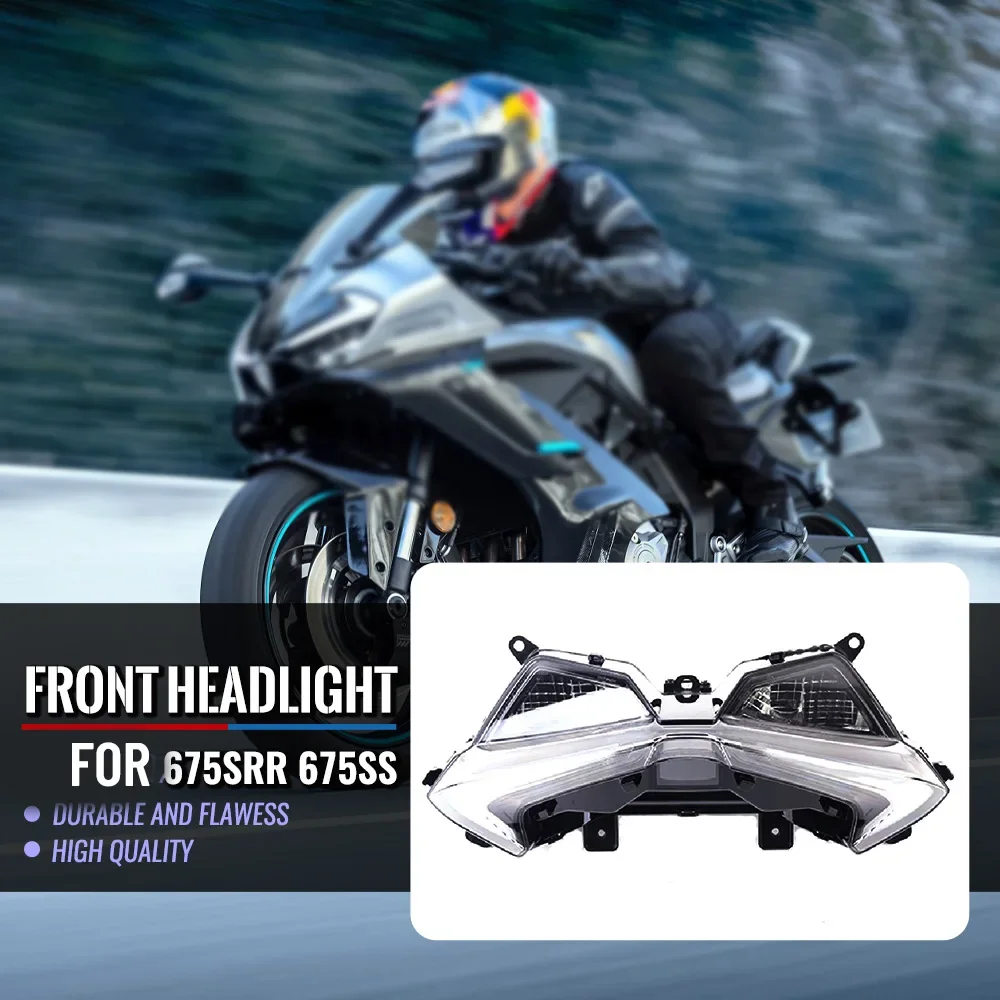 PARA MOTO Spring CF675 675SR 675SRR 675SS Panel de faros delanteros, Conjunto de faros delanteros, Cubierta de instrumentos, Con