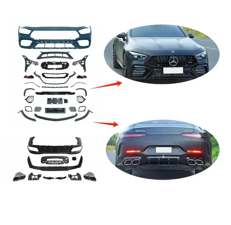 Hot selling Full Bodykit For Mercedes Benz W290 body kit upgrade to amg GT63S look front bumper rear bumper grille