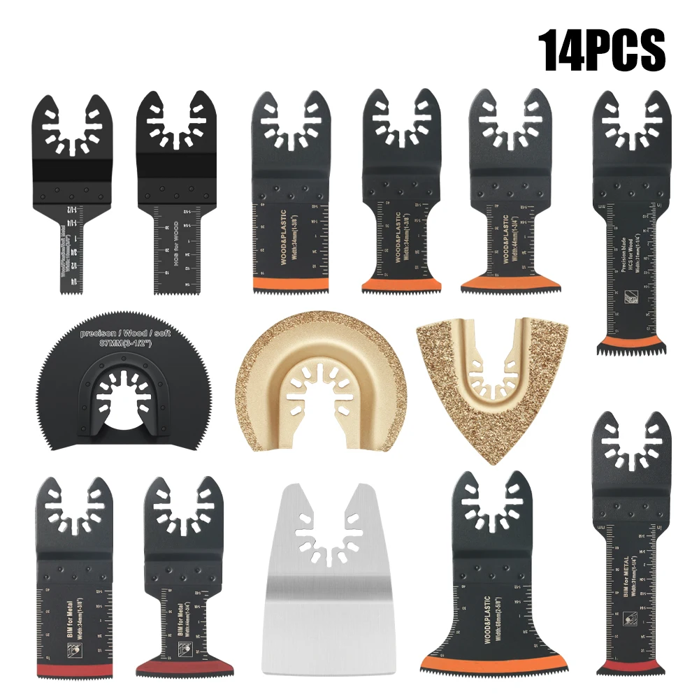 Japanse Tand Carbide Oscillerende Zaagblad Kit 10-39 Stuks Arc Edge Oscillerende Multitool Messen Precieze Cut voor Hout PVC Ijzer