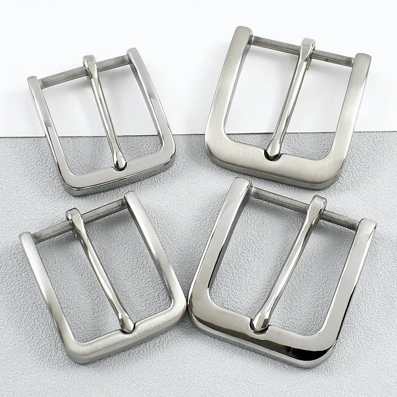 35/40mm Meetee Stainless Steel Mens Belt Pin Buckle for DIY LeatherCraft Cowboy Jeans Waistband Head Clothing Sewing Accessories