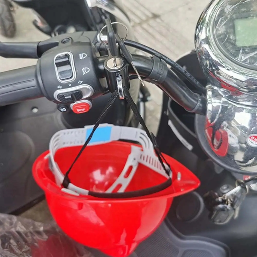 Segurança moto anti-roubo capacete da motocicleta bloqueio guiador capacete gancho