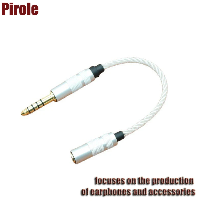 Silver plated core balanced adapter cable, 4.4 to 3.5 female audio adapter cable good sound quality adapter cable accessories