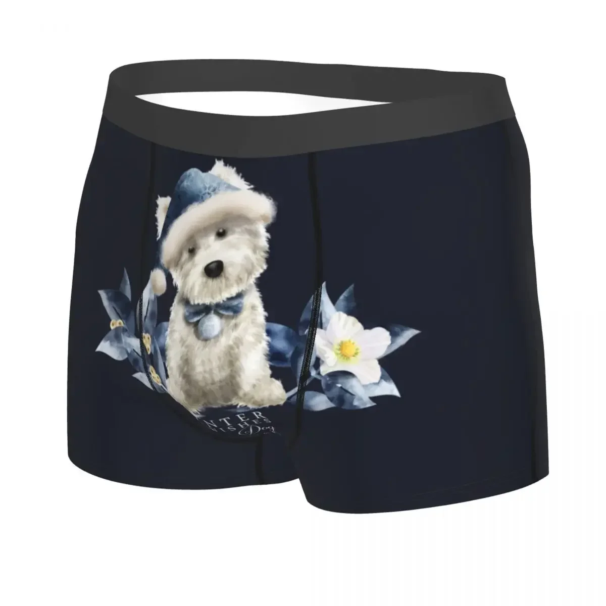 Custom Cute West Highland White Terrier Dog Boxers Shorts Mens Westie Puppy Briefs Underwear Funny Underpants