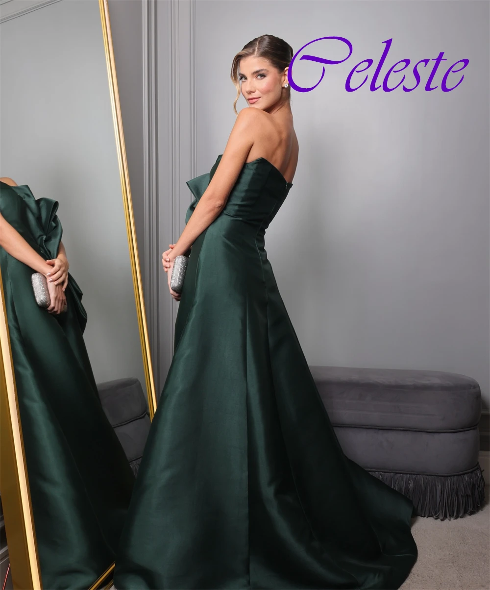 Robe de soirée en Satin sans bretelles, personnalisée, élégante, classique, sans manches, robes de bal de luxe, traîne de balayage, robes d'occasion spéciale