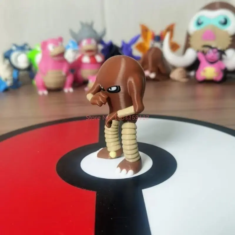 Nuovo Anime Pokemon Hitmonlee Scale World 1:20 Action Figure Cute Doll 3d Stampa Modello Doll Desktop Collection Decor Giocattolo per bambini Regali