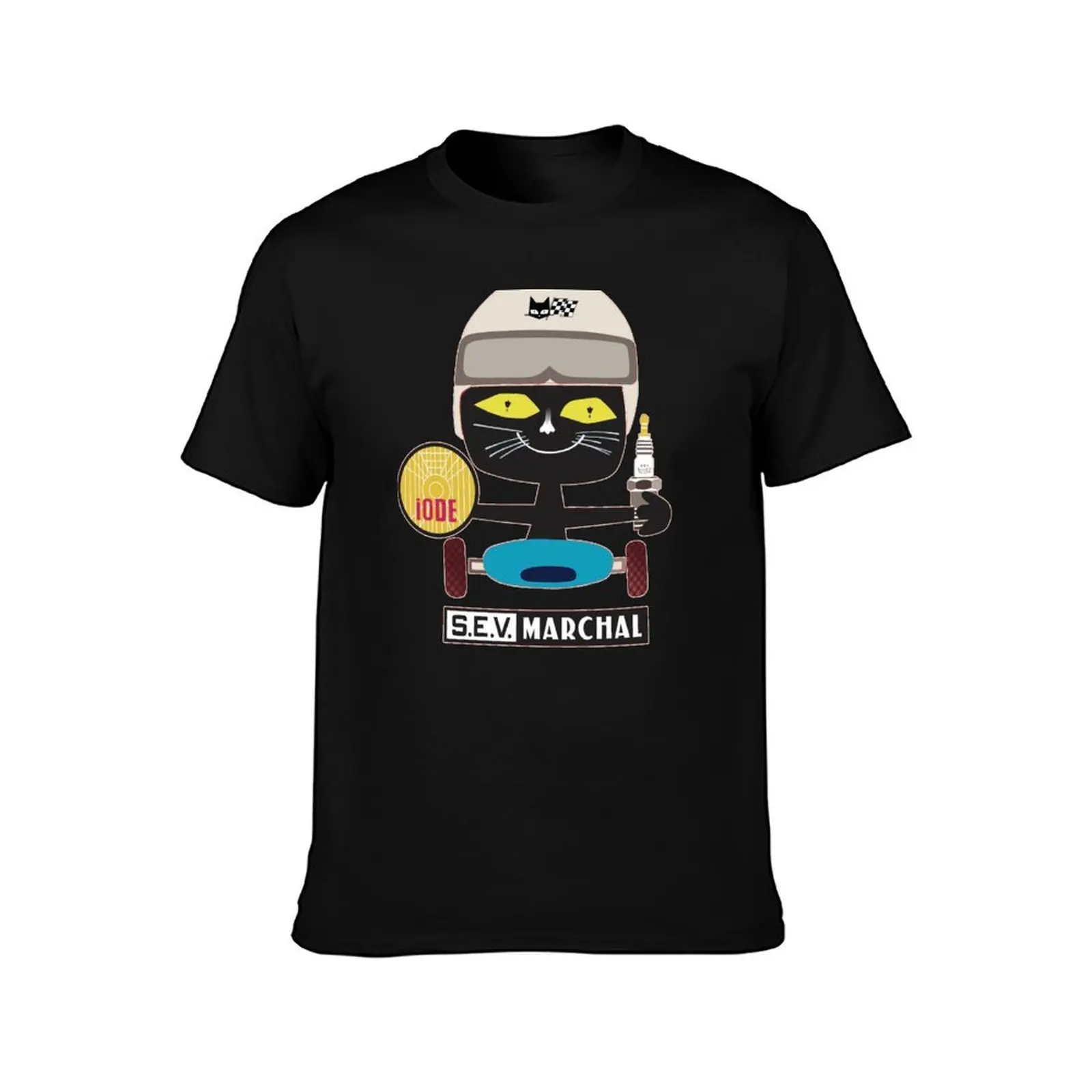 S.E.V Marchal le chat T-Shirt, Summer Casual Cotton Tee, Oversized Streetwear Tops, Vintage Graphic Print, Unisex Men Women