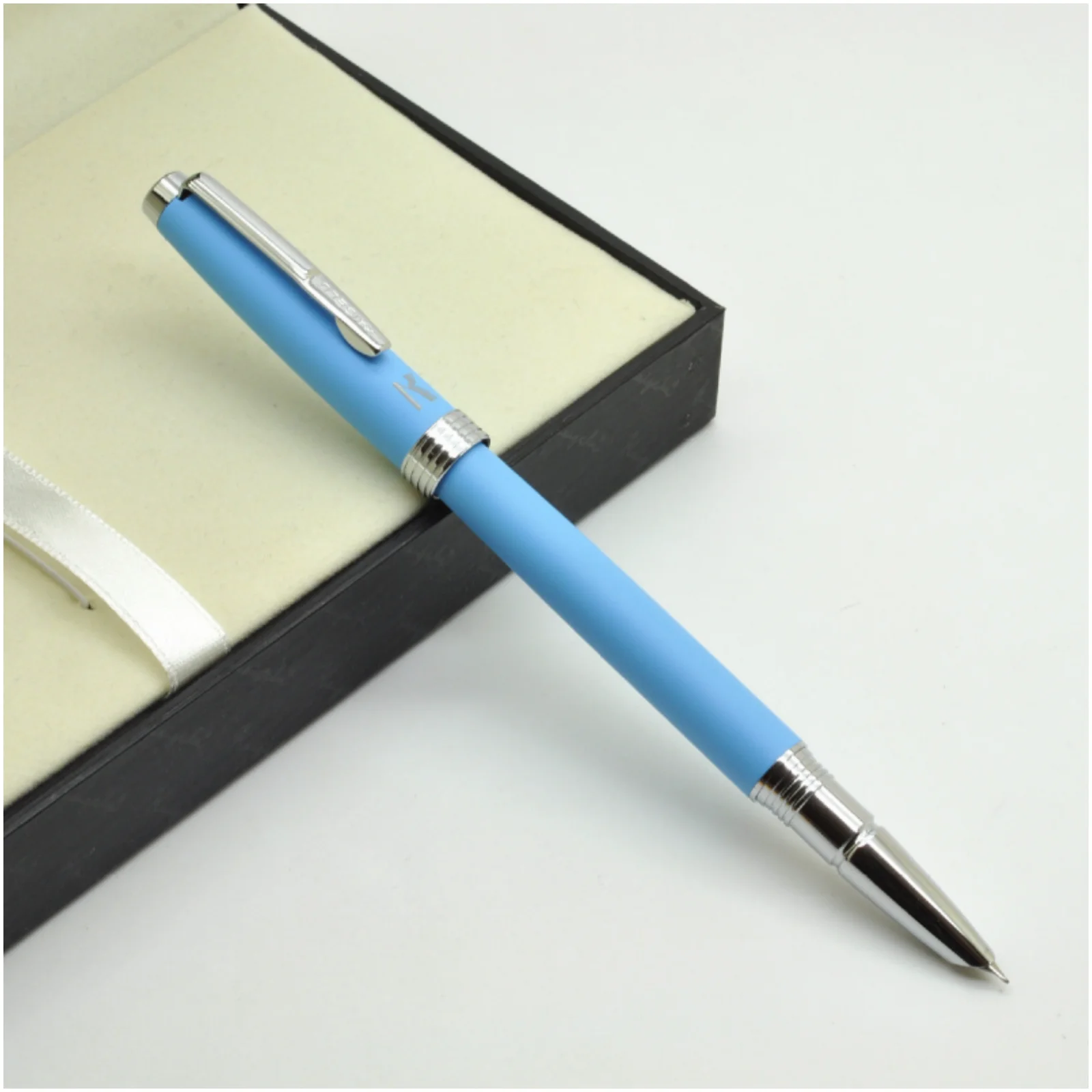 

KAIGELU 385 Fountain Pen Iridium Nib 0.5mm Pen Silver Clip Business Office School Student Practice Calligraphy Gift Stationery