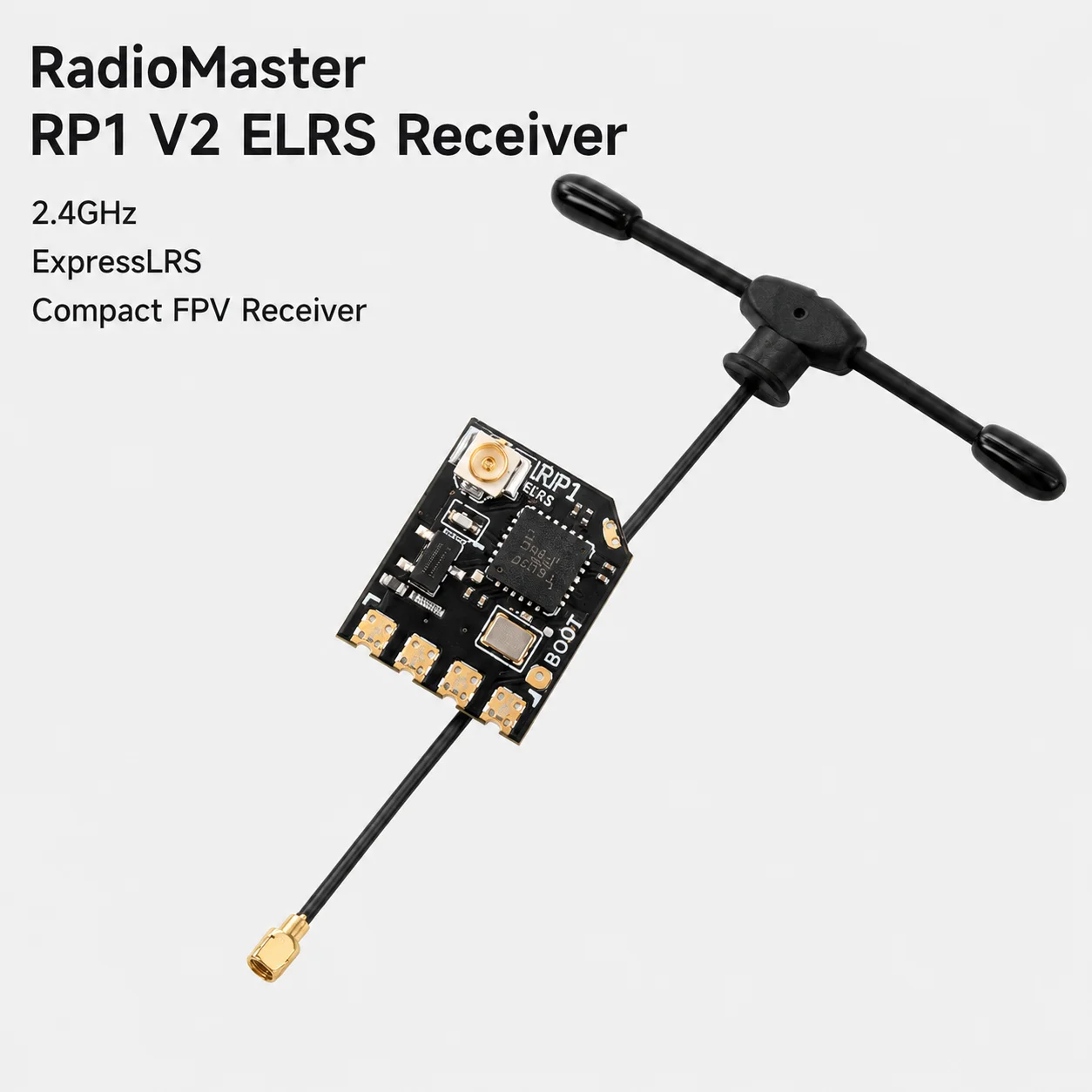 RadioMaster RP1 V2, 2.4GHz ExpressLRS Receiver, 2.2g Nano RX 10mW Telemetry WiFi Update For FPV Racing Drone Long Range RC Plane