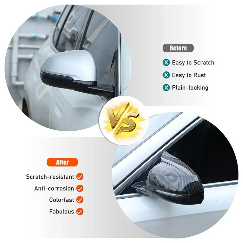 

ABS Carbon Fiber For BMW X1 iX1 U11 2023-2026+ Car Styling Car Exterior Mirror Cover Sticker Car Accessories 2Pcs LHD