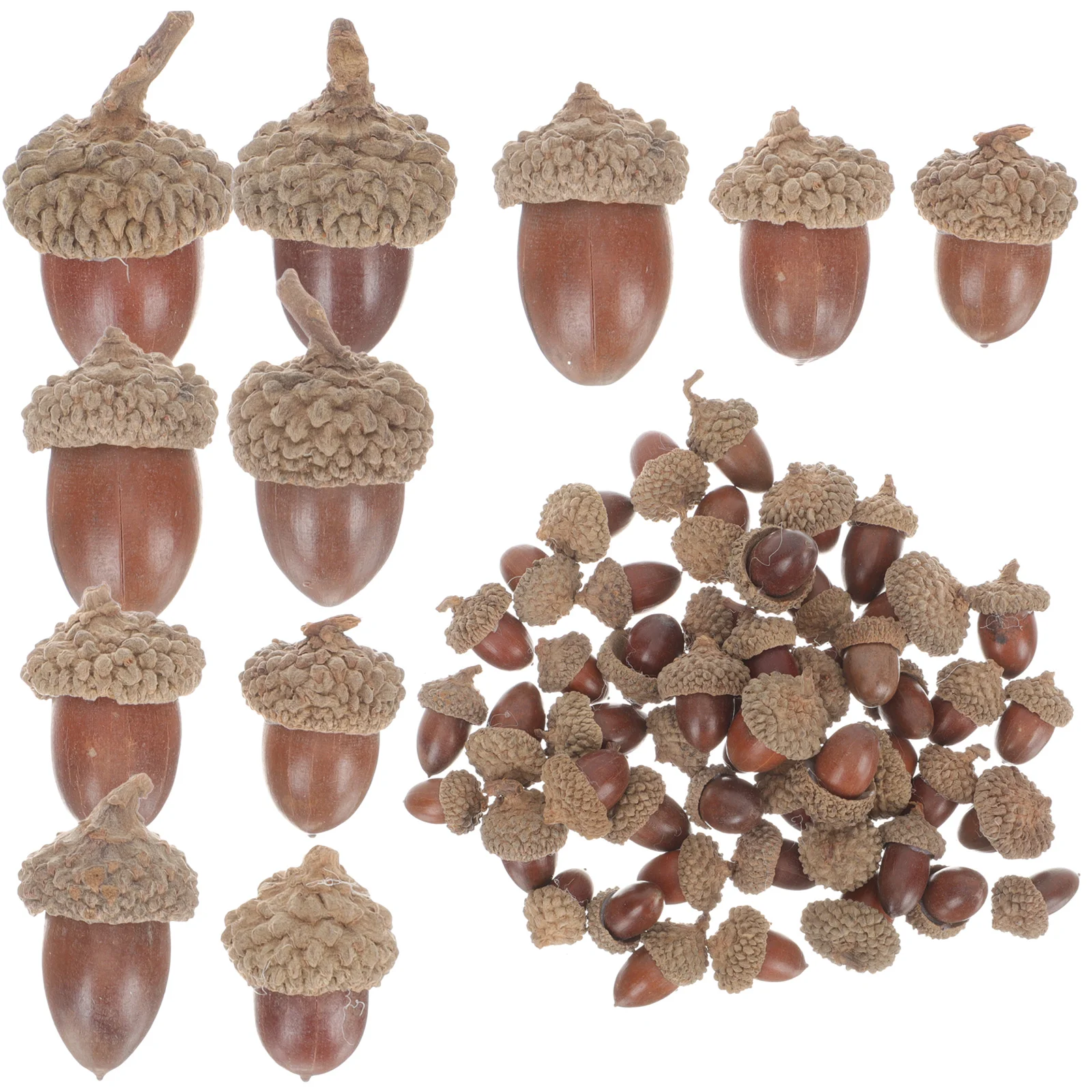 50 Pcs Artificial Acorn DIY Decor Fall Decorations for Home Dining Table Fruit Acorns Crafts Adornments