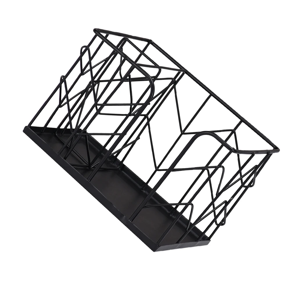 

Desk Desktop Organizer Pen Holder Accessories Decorate Pencil Black Wrought Iron Supplies Organisers