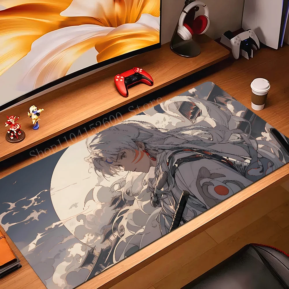 

Anime I-Inuyasha Sesshomaru Mousepad Mouse Mat Desk Mat With Pad Gaming Accessories Prime Gaming XXL Keyboard Pad Padding Mat