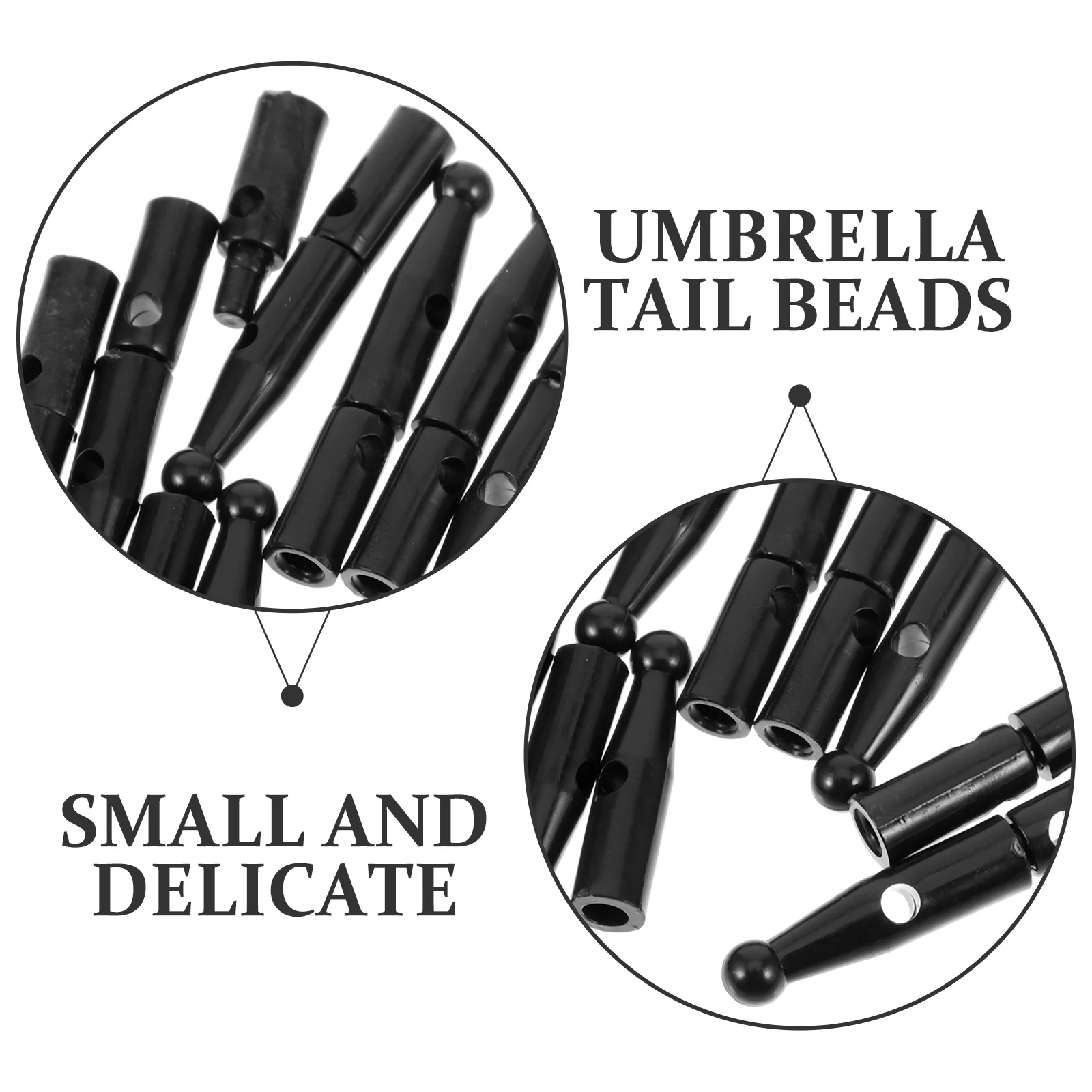 

10Pcs Umbrella Tail Beads Quick Assembly Versatile Design Small Delicate Rain Sun Accessories Umbrella Tail Beads