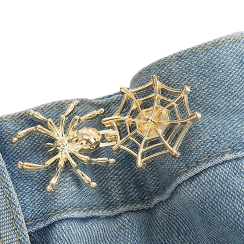 652f Spiderweb Forma Botones metal abrochación bola