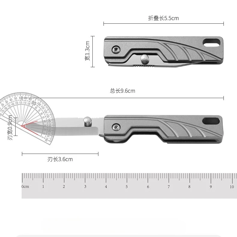 

Titanium Alloy High Quality Portable Keychain Express Delivery Opening Compact and Mini Knife Outdoor Emergency Hand Tool
