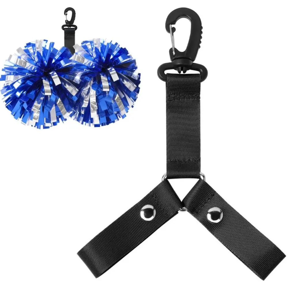 Bag Organizer Cheerleader Poms Holder Lightweight Durable Hanger Cheer Pom Lanyard Strong Hook Black Red PomPom Carrier