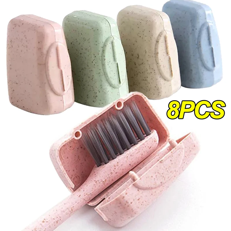 8/4Pcs Toothbrush Head Cover Portable Tooth Brush Holders Caps for Outdoor Travel Bathroom Toothbrush Head Cleaner Protector