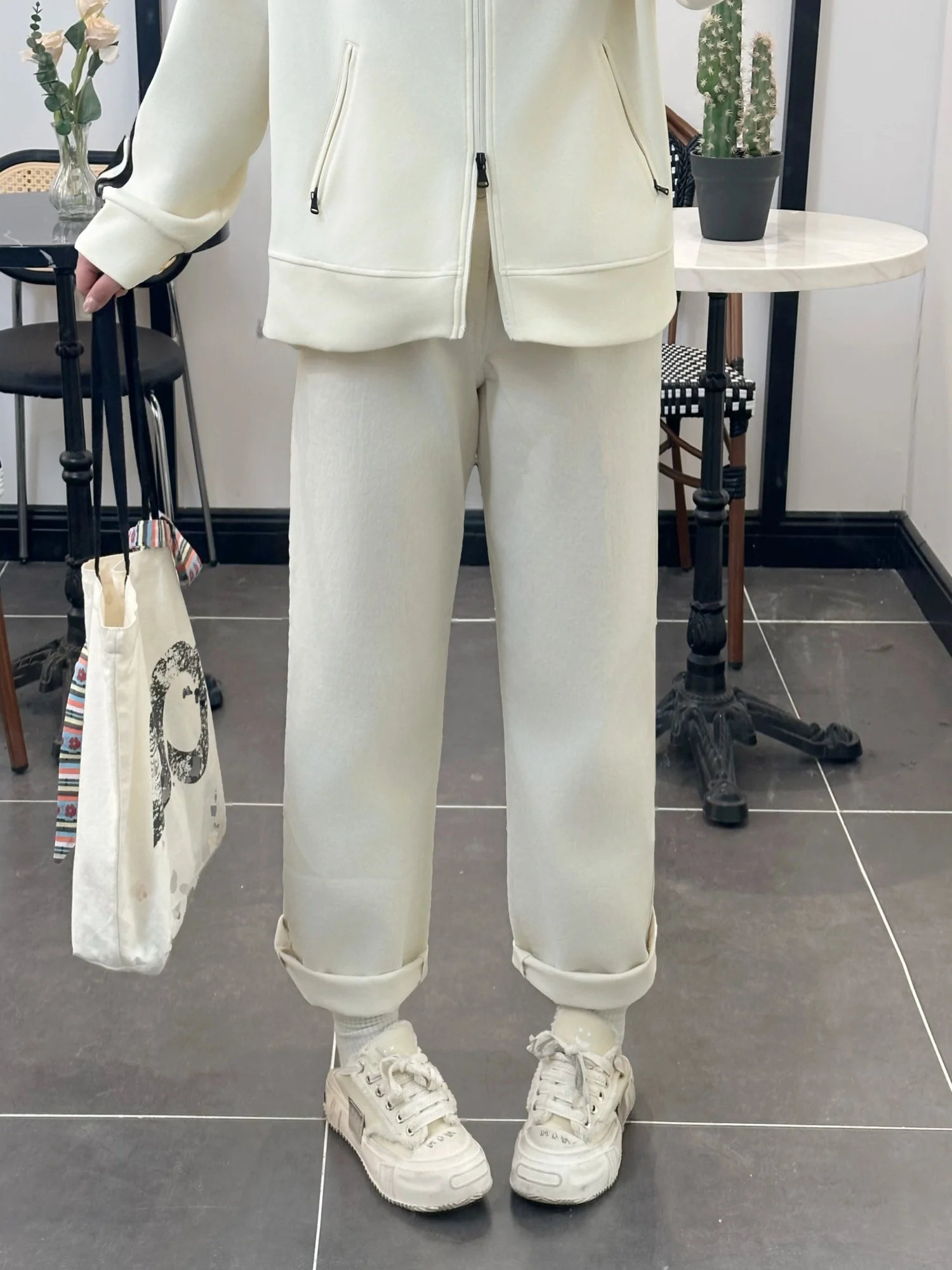 

plus Size Women's Straight Leg Jeans Spring New Style Fashionable Commute Wind Slimming Simple Cotton High Waist Trousers