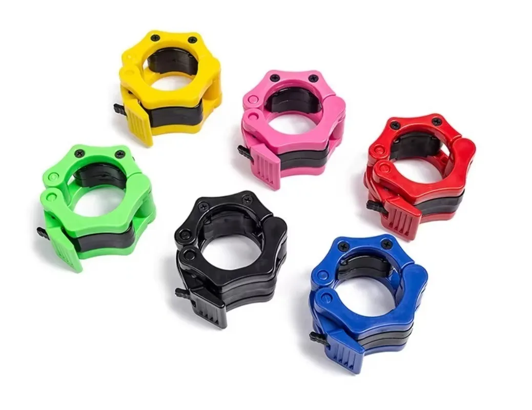 2026 Fitness Accessories Spring Clip Collars  Weightlifting Lock Barbell Clamp Spring Aluminum Barbell Collarpromote sales