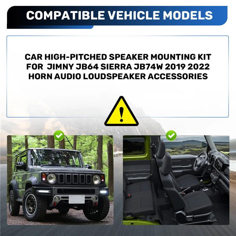 Premium Car High-Pitched Speaker Horn Audio Loudspeaker Mounting Kit For Suzuki Jimny JB64 Sierra JB74W 2019 2022 view 5