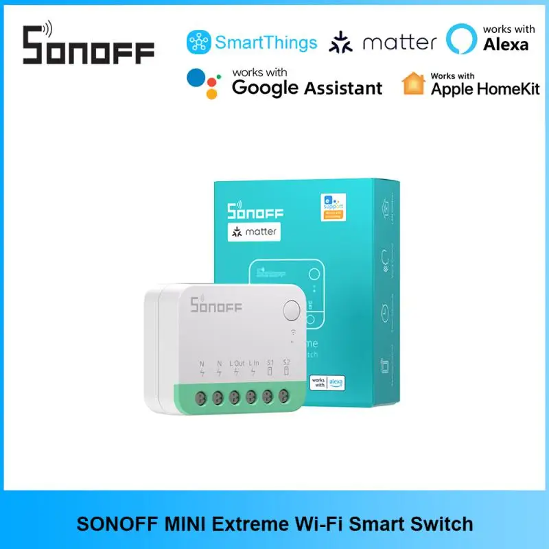 SONOFF MINIR4M Matter Extreme WiFi Smart Switch Detach Relay Scene Breaker EWeLink Voice Control Alexa Google Home Smartthings