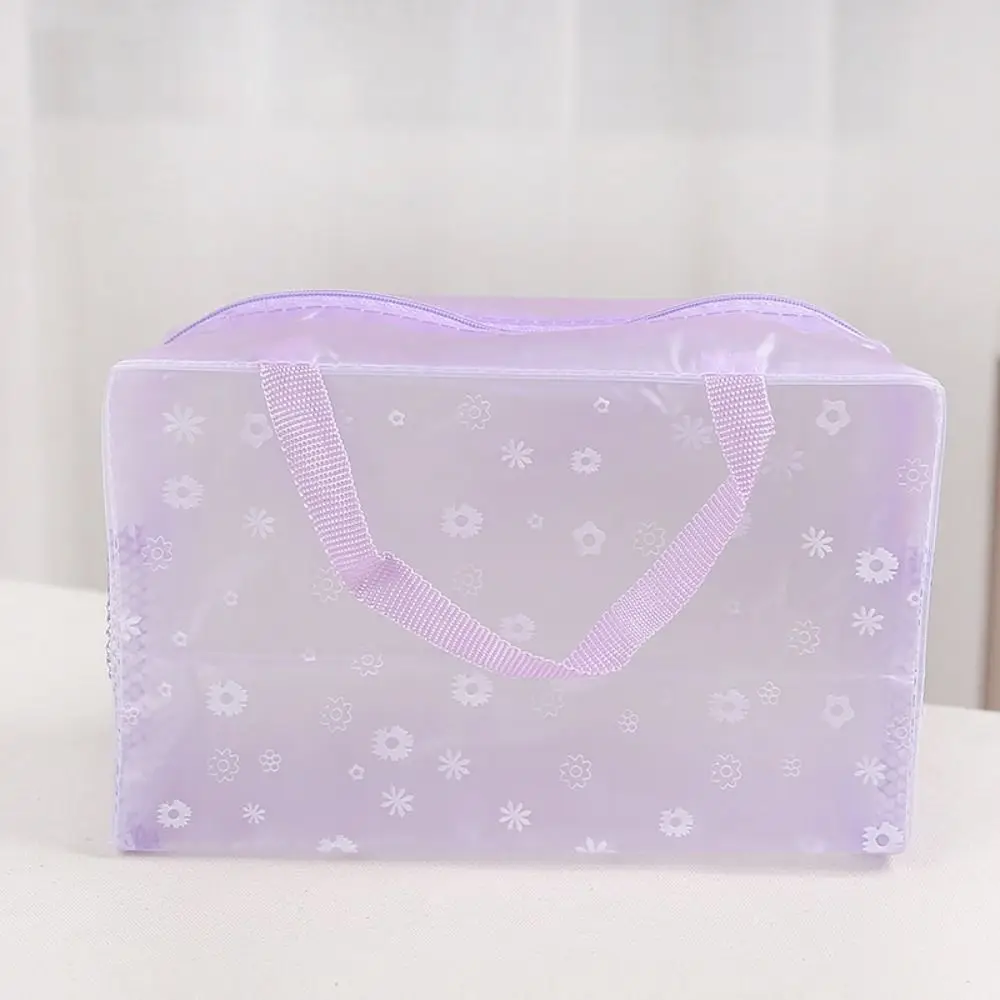 Organizzatore trasparente delle donne della borsa di immagazzinaggio cosmetica del PVC impermeabile di 5 colori per le borse da bagno di viaggio di