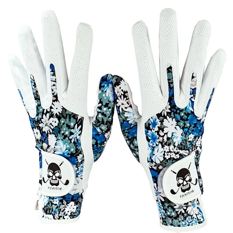 Women's Golf Gloves Left Hand & Right Hand Lambskin Gloves Golf Breathable High Quality Palm Protection Sport Gloves