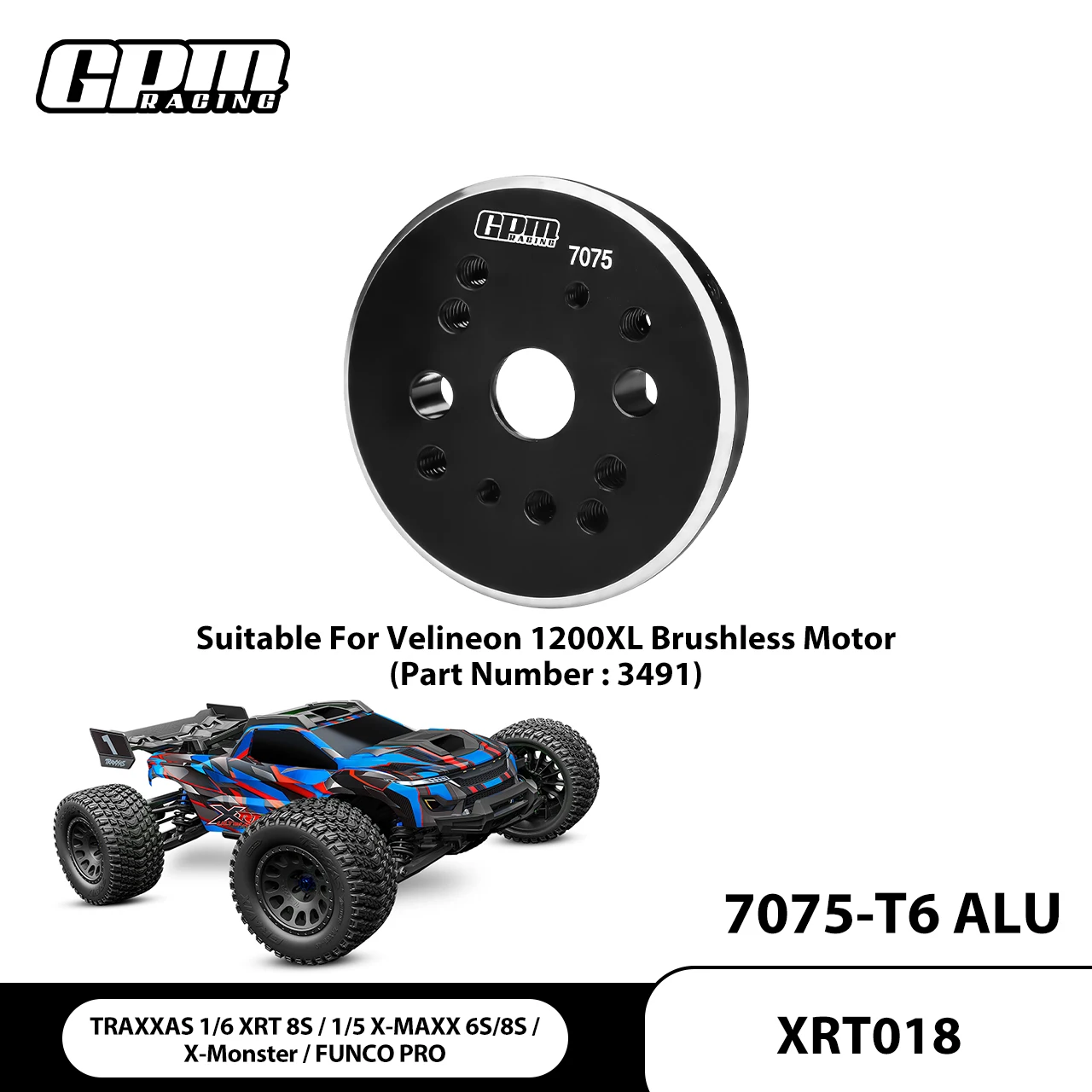 

GPM Aluminum 7075 Motor Fixing Cover For TRAXXAS X-Maxx 6S/8S /XRT 8S 78086-4