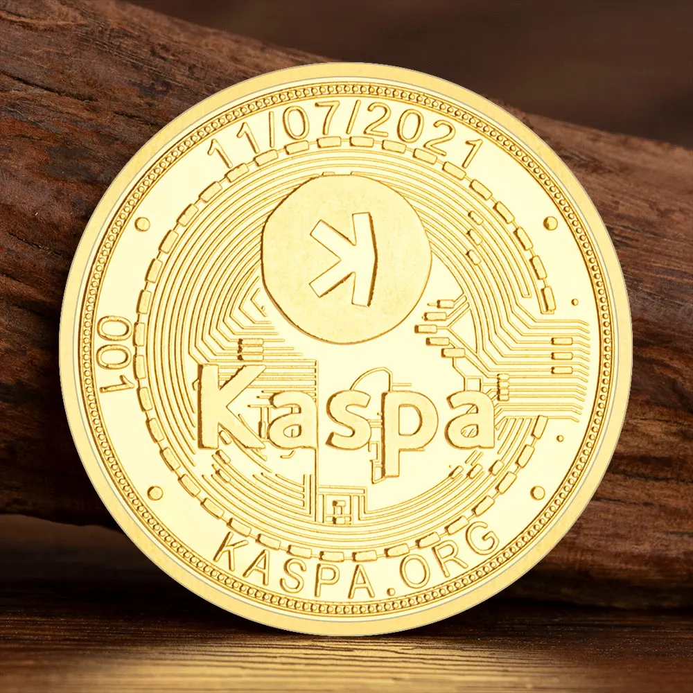 Kaspa Currency Digital Virtual Coins Commemorative Coin Kaspa Gold Plated Medals Home Deccoration