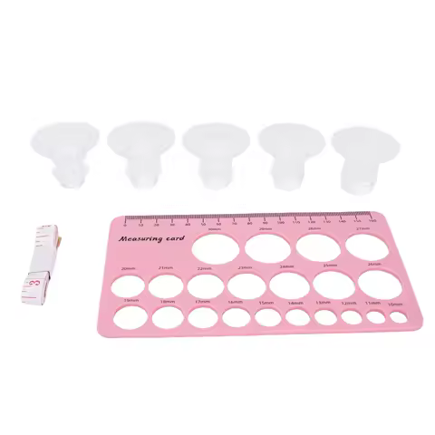 2 Set Nipple Ruler Flange Kit 13 15 17 19 21mm Flange Inserts Sizing Measurement Moms Breastfeeding Essentials with 1.5m Tape