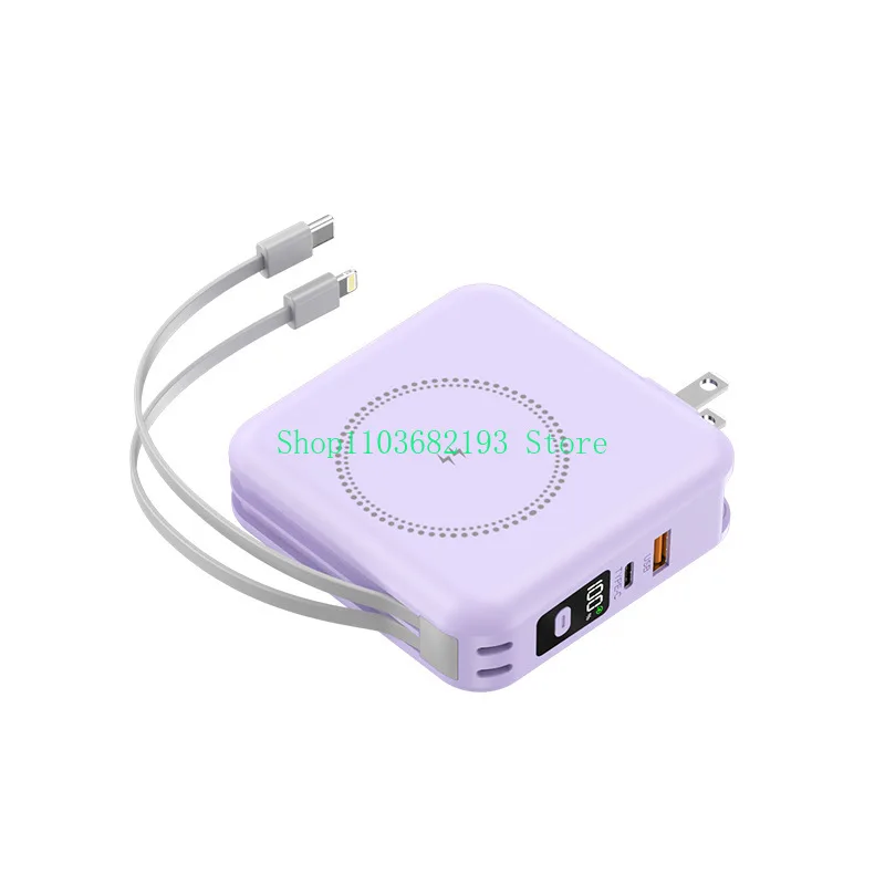 Wall Charger with Plug with Cable Magnetic Wireless Power Bank Five-in-One Pd20w Mobile Power Charging... 10000