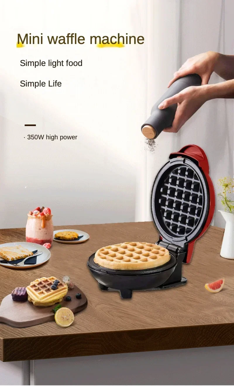 Home MINI MAKE WAFFLE Baking Machine Mini Waffle Cake Machine,baby breakfast cookie stove