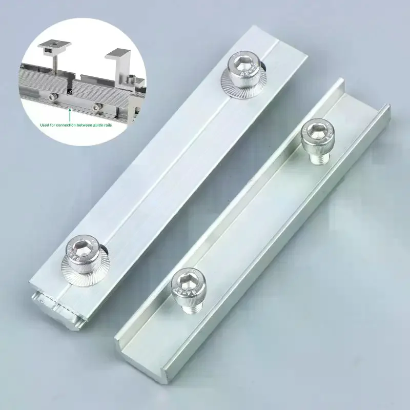 Solar Module Rails Profile Connectors Compact Aluminium Bracket Hassle Free Setup for Small Solar Panel Systems