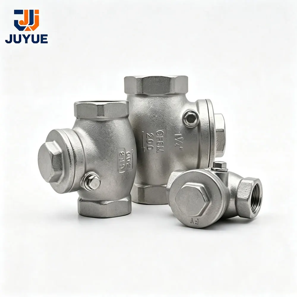 SS304  SS316 Stainless Steel Swing Check Valve Female Thread One Way Non Return Valve BSPT 1/4