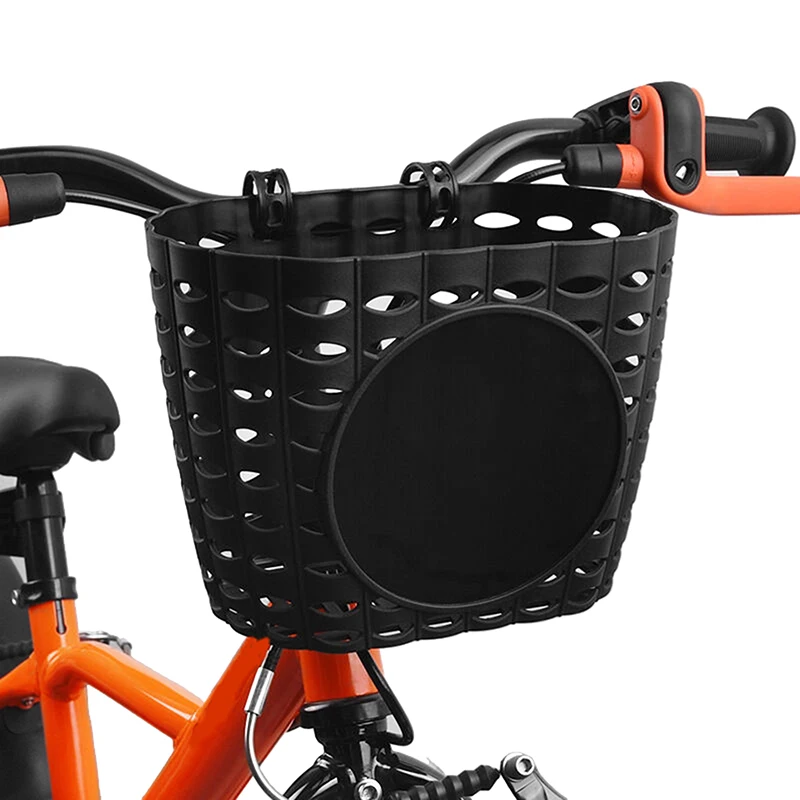 Front Handlebars Waterproof Rear Bike Basket Plastic Bicycles Basket With Fastens Strap For Boy Girl Bike Plastic Basket