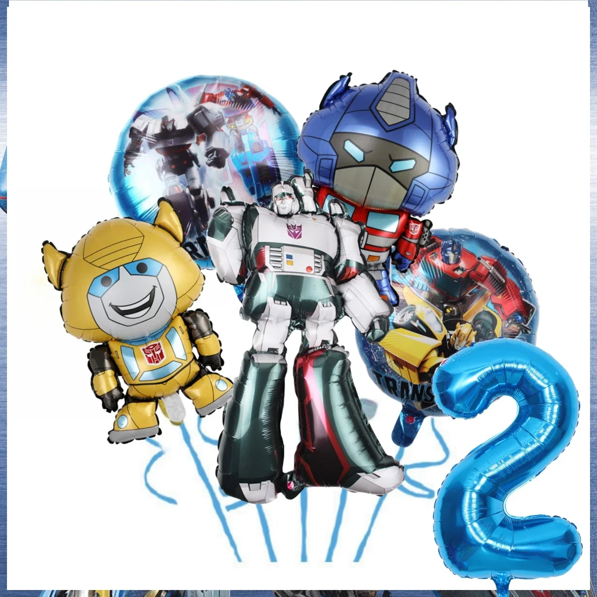 Transformation Geburtstag Party Dekoration Platten Tischdecke Form Verschiebung Roboter Ballon Hintergrund Baby Dusche Kinder Party Liefert – Detail 4